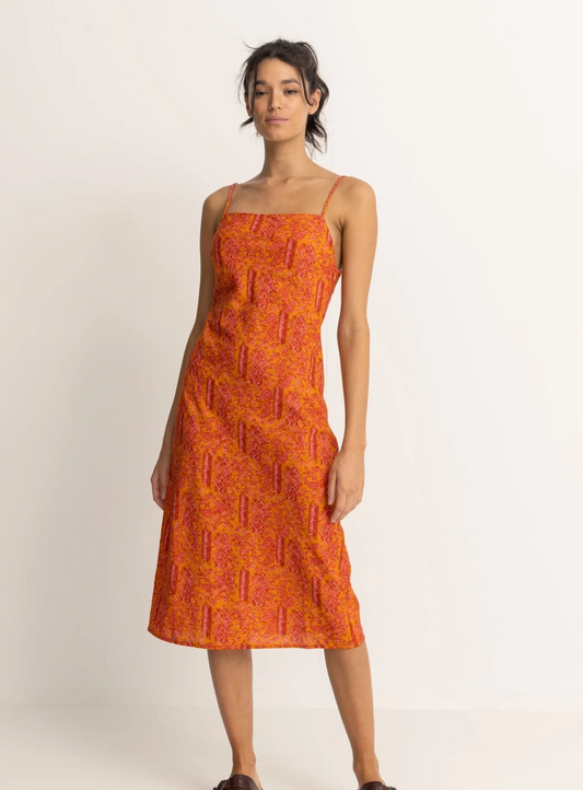 Adia Paisley Bias Cut Midi Dress