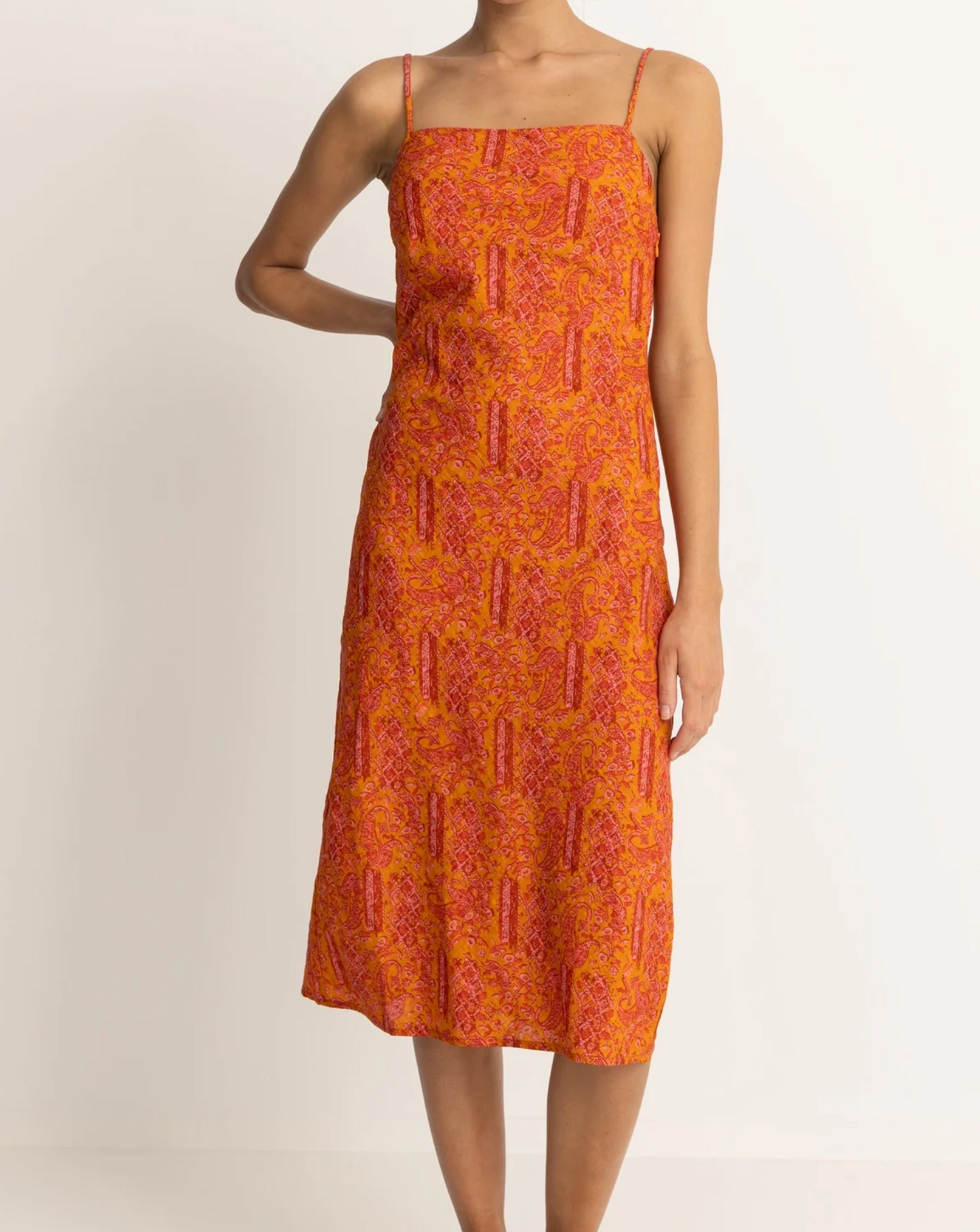 Adia Paisley Bias Cut Midi Dress