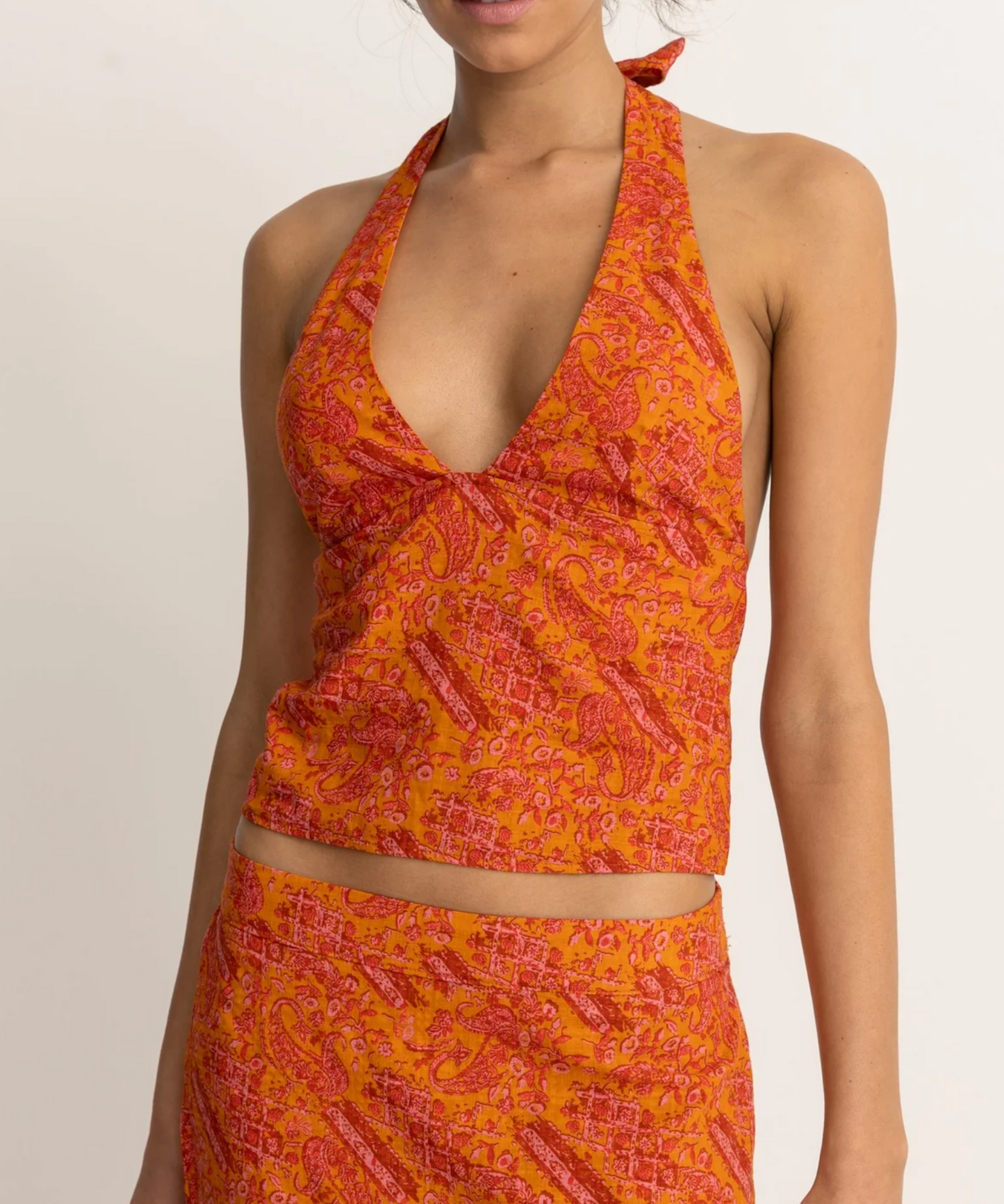 Adia Paisley Halter Top