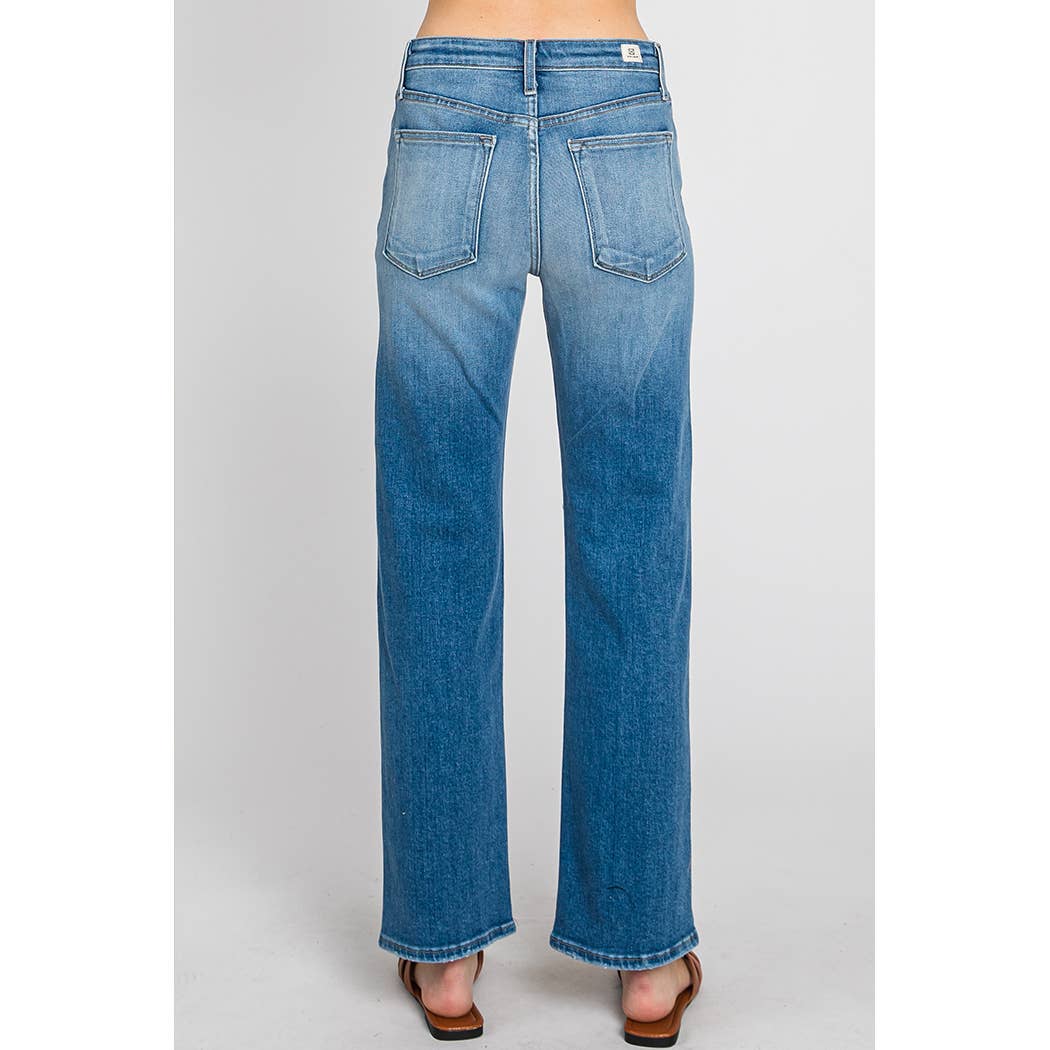 Venice Mid Rise Straight Jeans