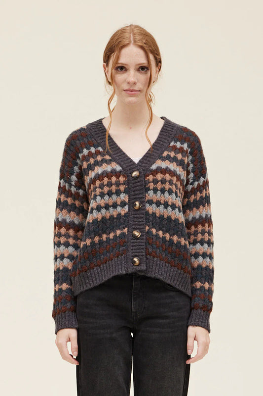 Color-Mix Cardigan