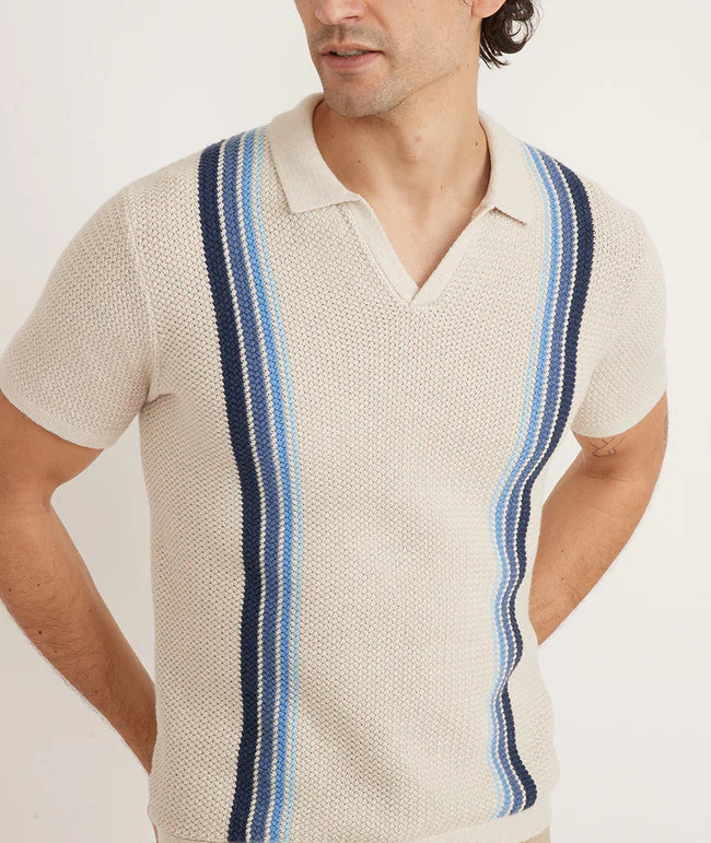 Conrad Vertical Stripe Sweater Polo