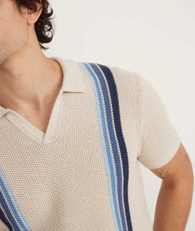 Conrad Vertical Stripe Sweater Polo