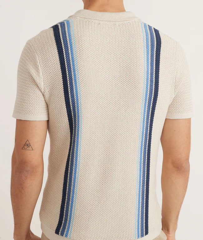 Conrad Vertical Stripe Sweater Polo