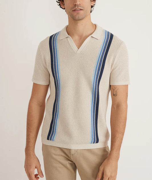 Conrad Vertical Stripe Sweater Polo