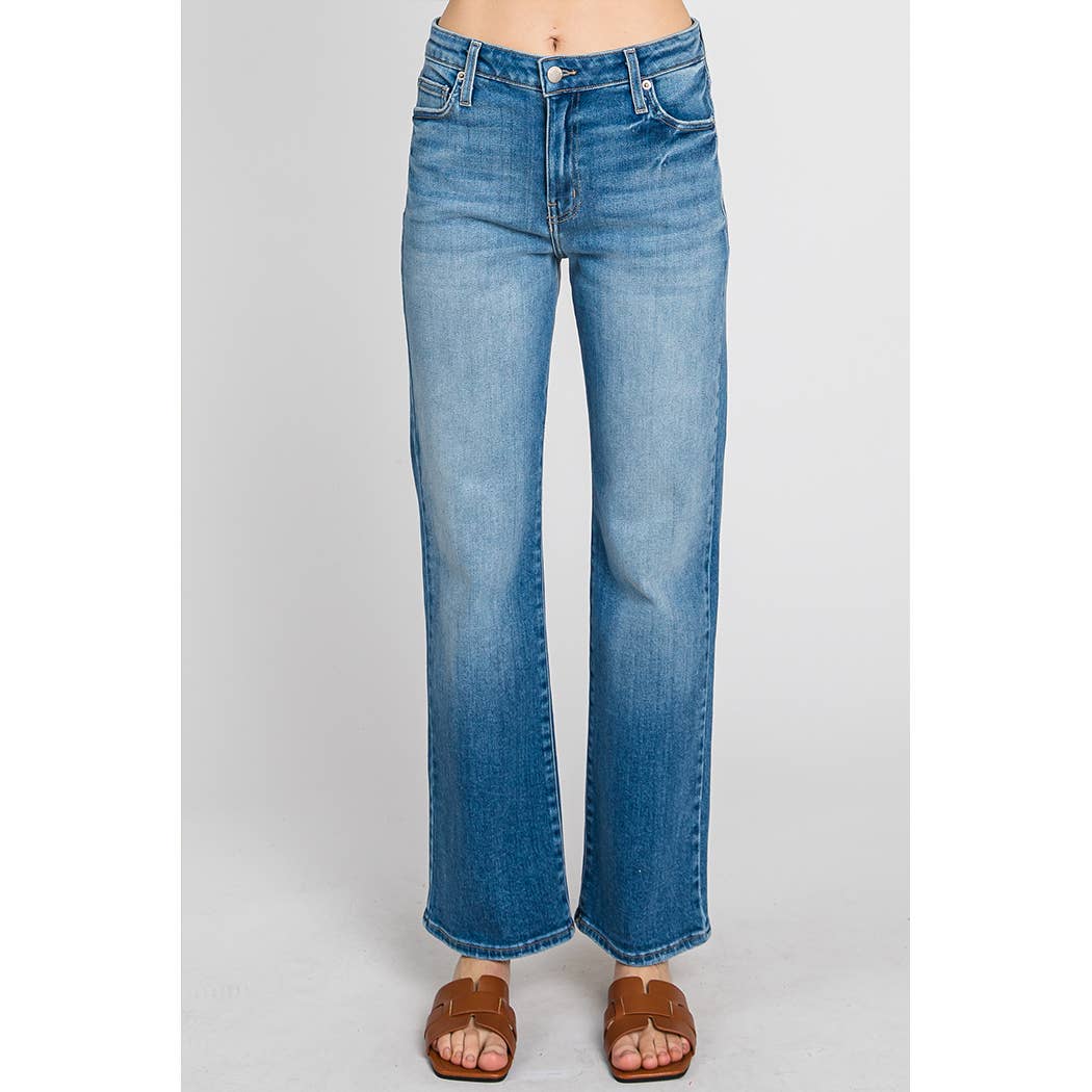 Venice Mid Rise Straight Jeans