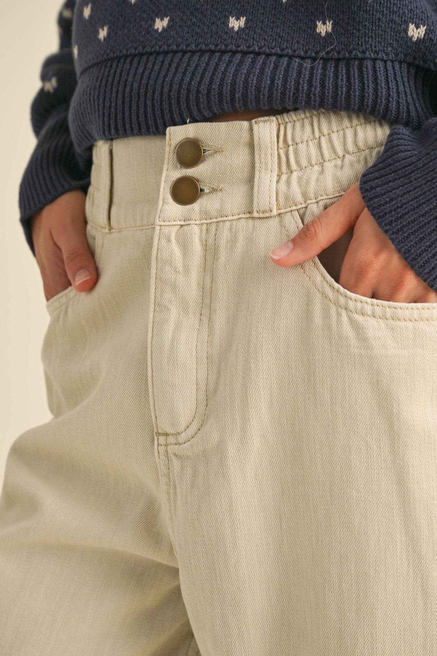 Cotton Barrel Pants