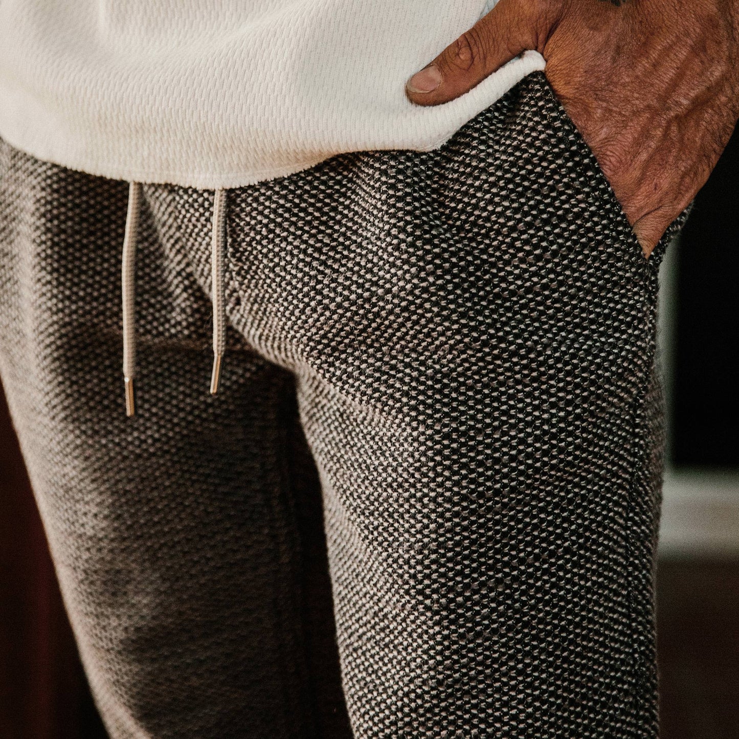 The Après Pant in Charcoal Sashiko