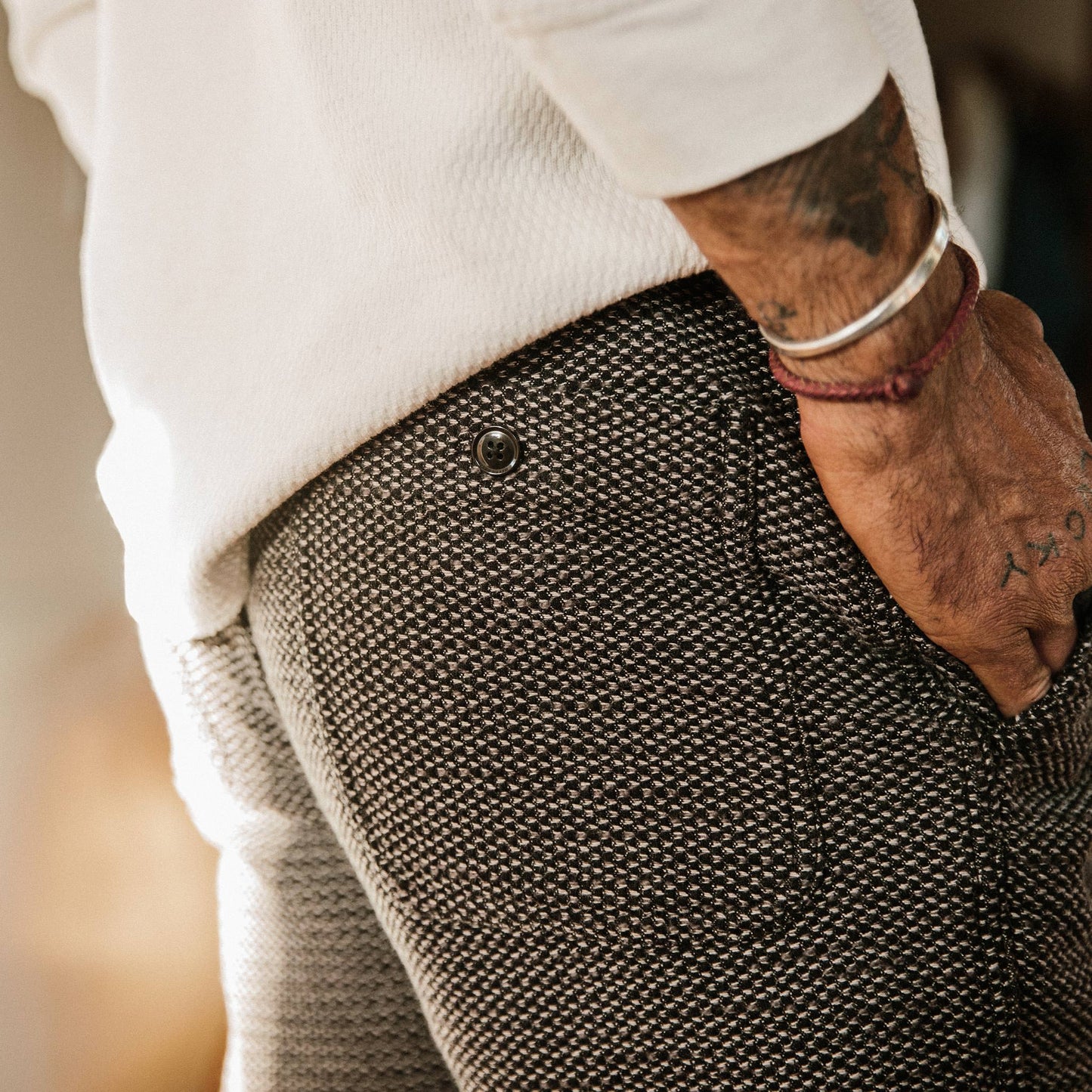 The Après Pant in Charcoal Sashiko