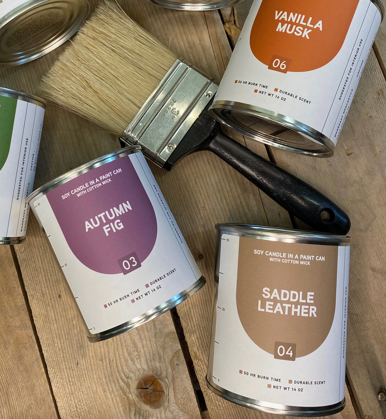 Paint Can Soy Candle in Saddle Leather