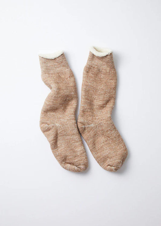 Double Face Crew Socks / Camel