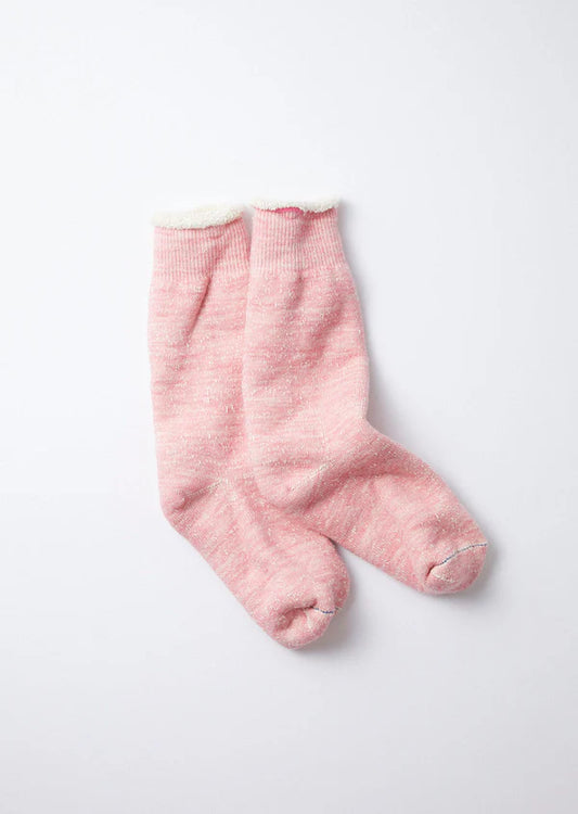 Double Face Crew Socks / Light Pink