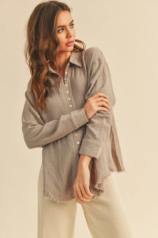 Gauze Button Down Shirt