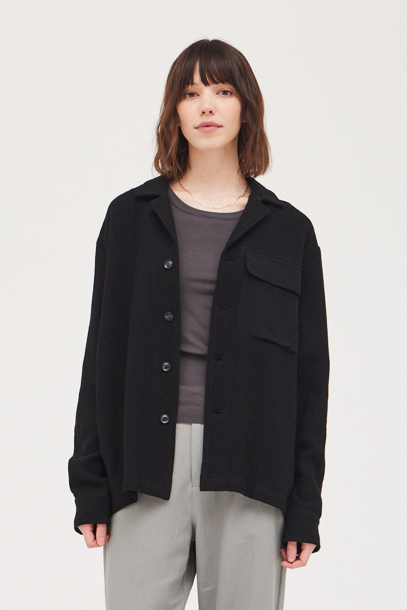 Textured Rayon-Linen Jacket