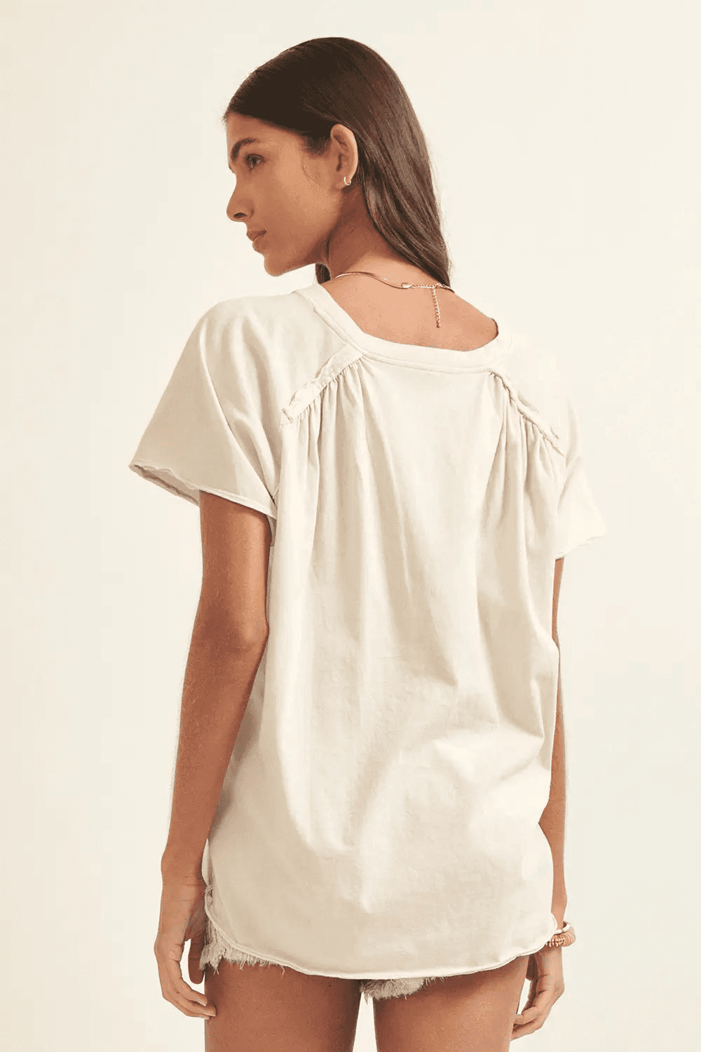 Oversized Boatneck Pocket Tee