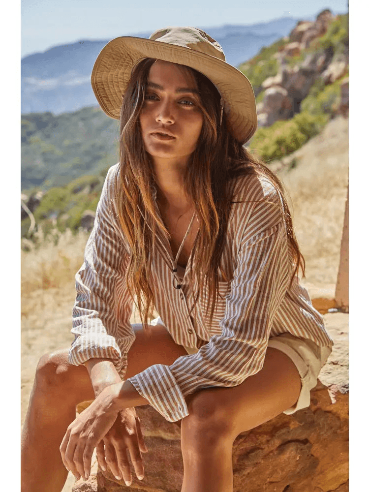 Striped Cotton Button Down