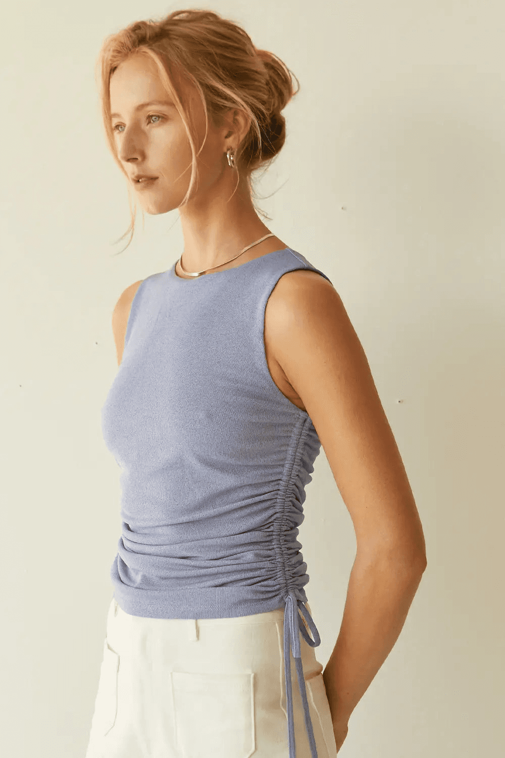 Ruched Sleeveless Top