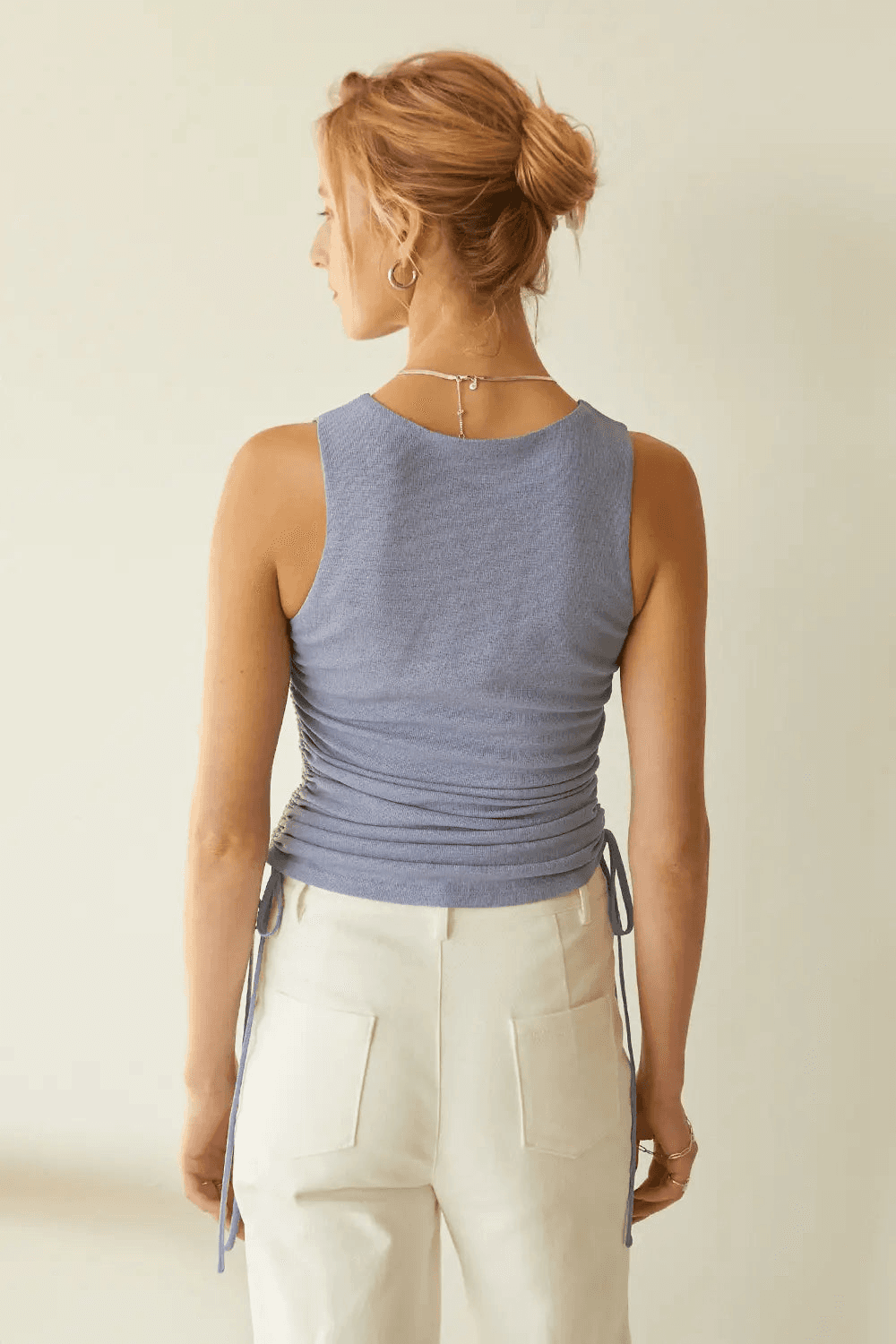 Ruched Sleeveless Top