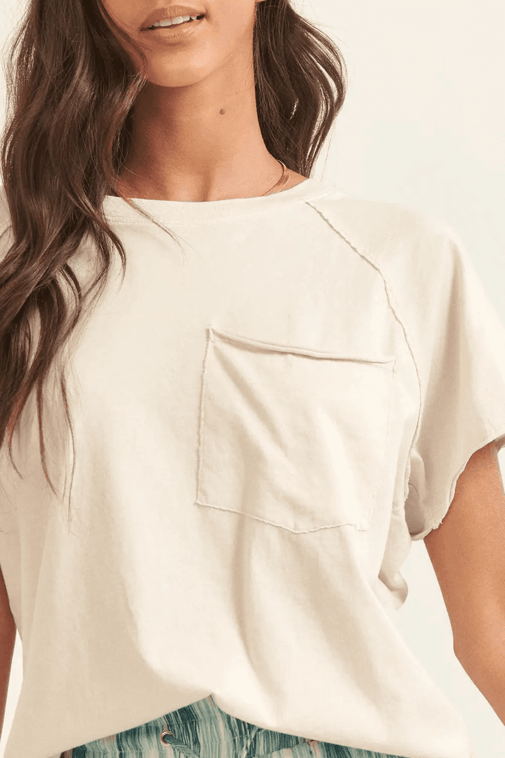 Oversized Boatneck Pocket Tee